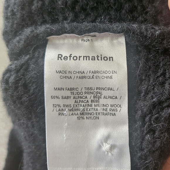 Reformation Clara Crew Alpaca Cardigan Xs - Picture 6 of 6